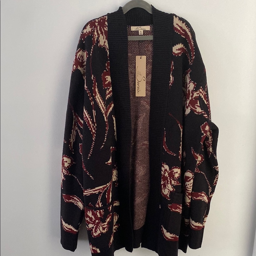 Women’s Black and Red Sweater